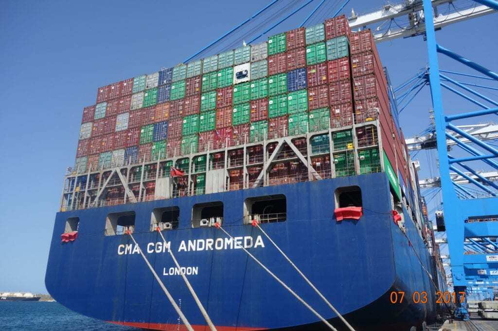traveling by containership mv cma cgm andromeda project cargo weekly