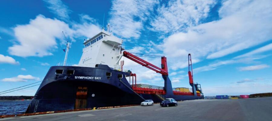 THE VESSEL SYMPHONY SKY AT PORT OF GAVLE