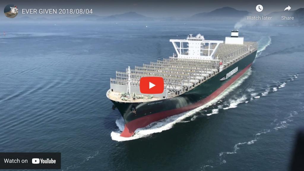 mv Ever Given fresh off the shipyard