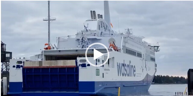 VIDEO OF MV AURORA BOTHNIA ARRIVING AND DEPARTING VAASA