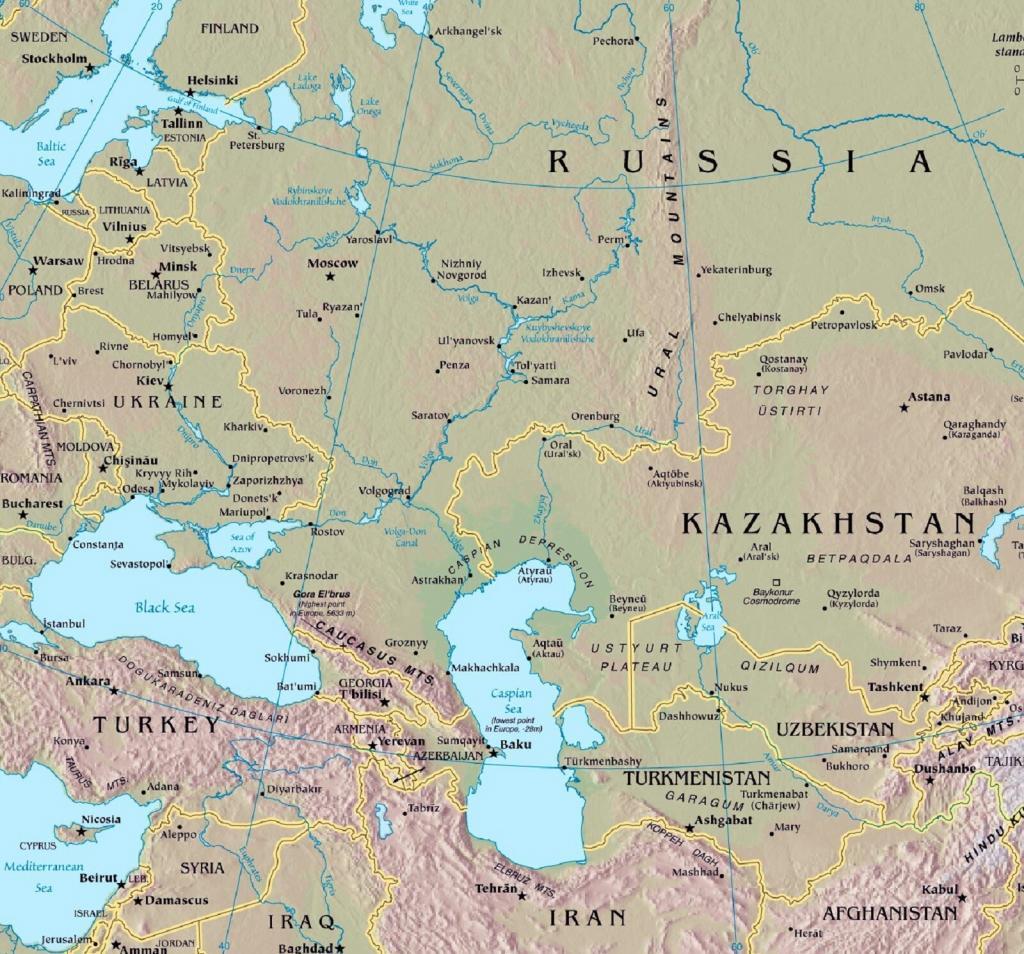 Caspian and Volga Don River Map