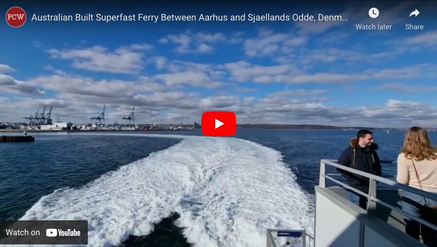 Australian Built Superfast Ferry Between Aarhus and Sjaellands Odde, Denmark
