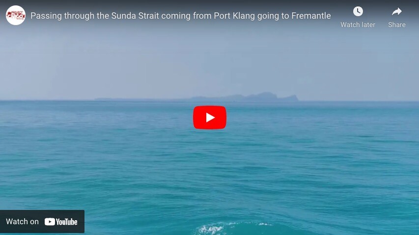 Ft Video - Passing through Sundra Strait on Conatiners Ship