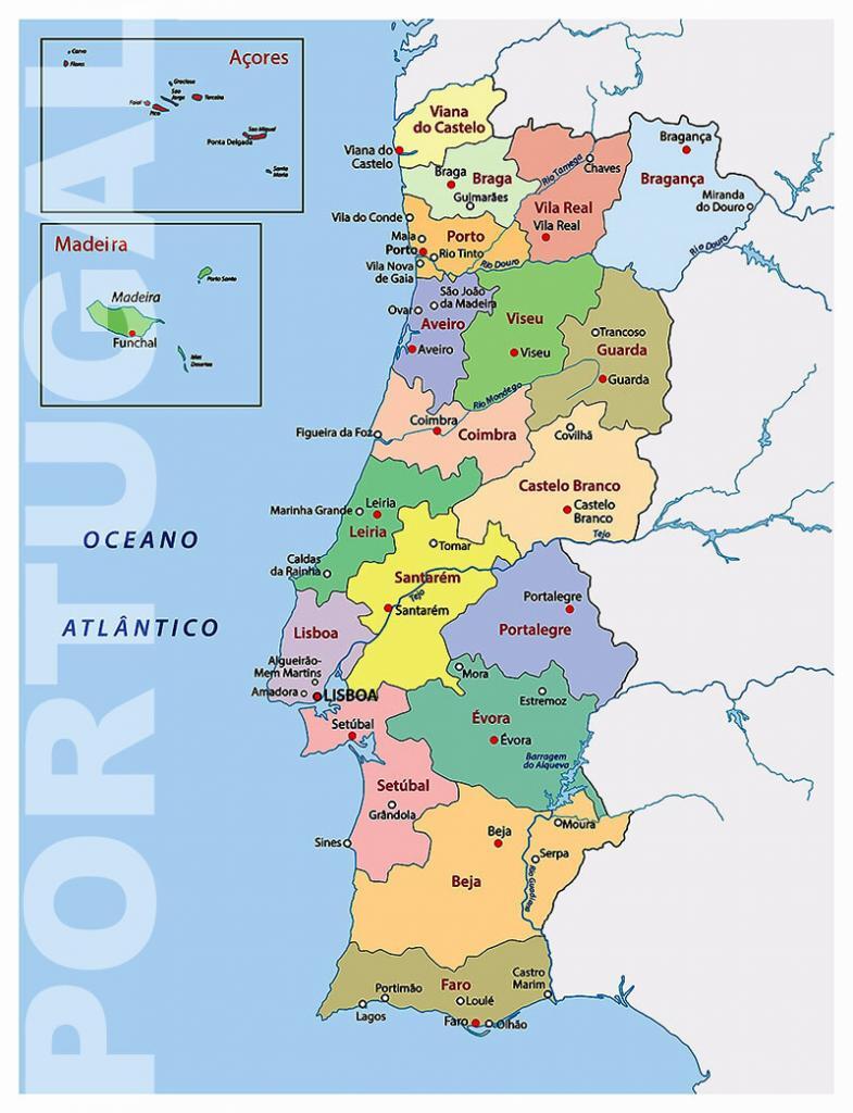 Portugal-Map-Titled