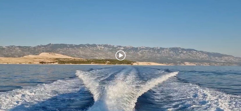 Leaving an Island Near the Port of Rijeka in Croatia
