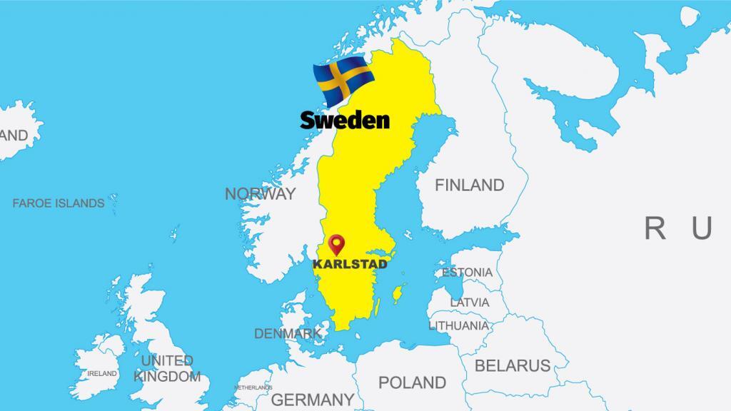 Karlstad, Sweden - Map