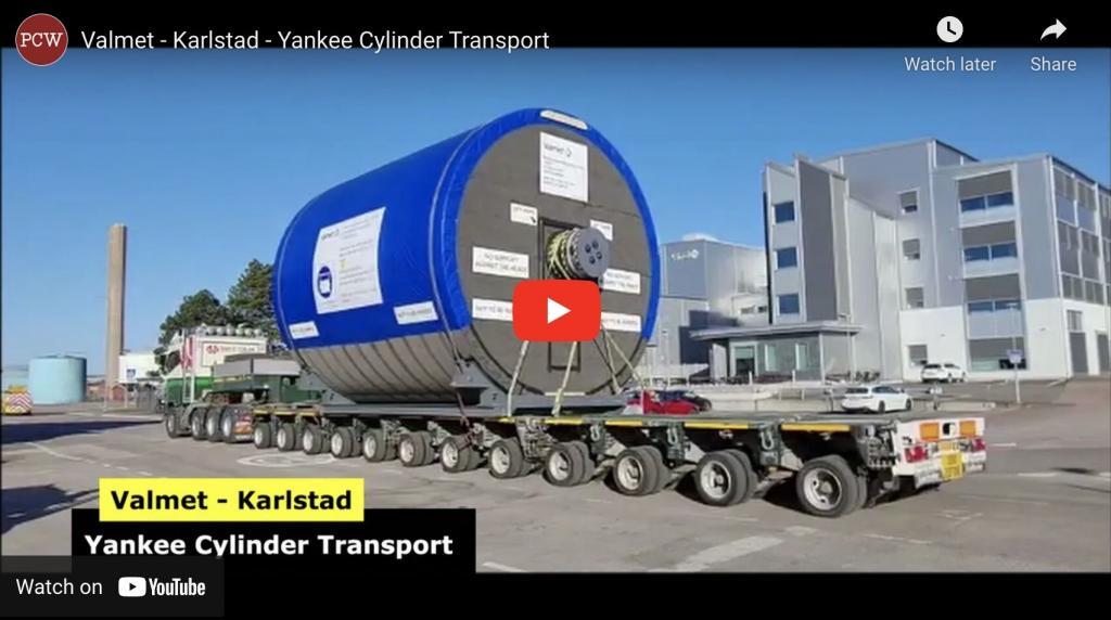 Yankee cylinder transport video