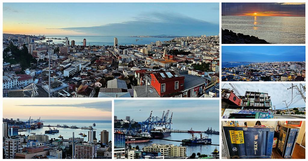 Valparaiso cityscape collage